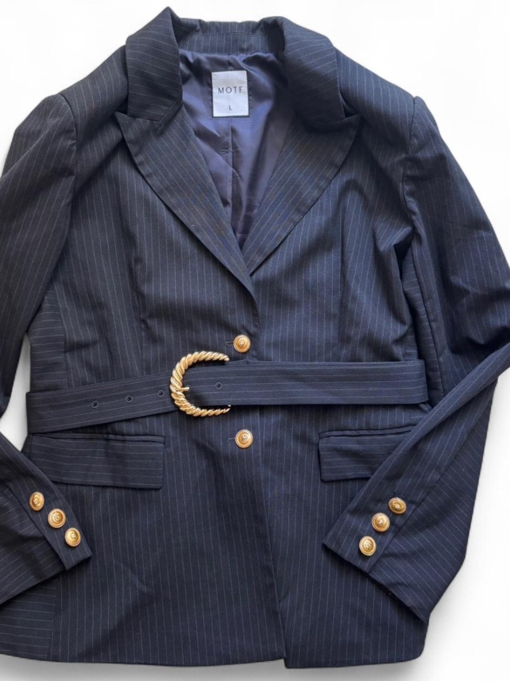 MOTF Navy Pinstripe Blazer